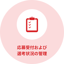 応募受付および選考状況の管理