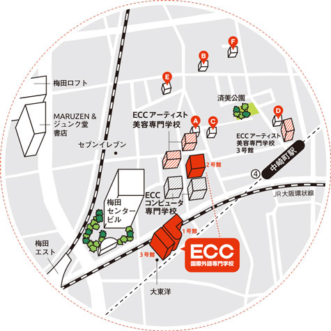 中崎町マップ