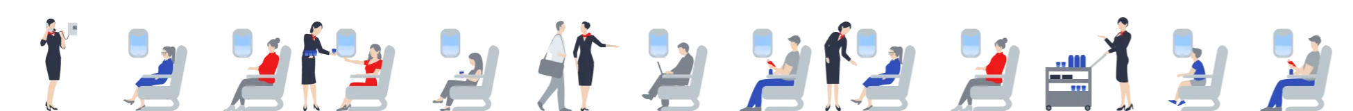 機内イラスト