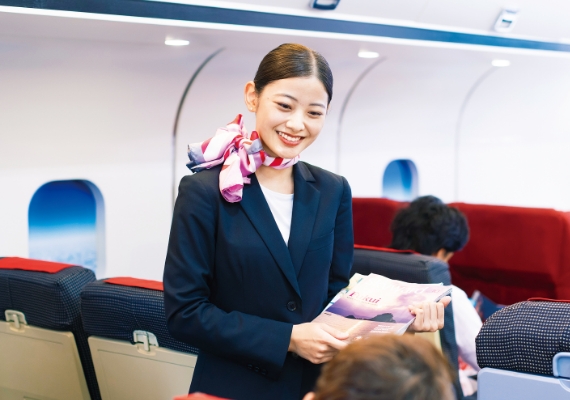 エアライン業界で働いている様子