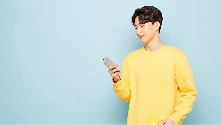韓国人男性のイメージ。