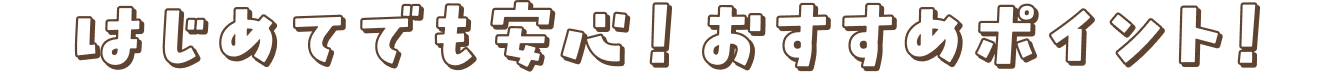 うれしい4つのポイント